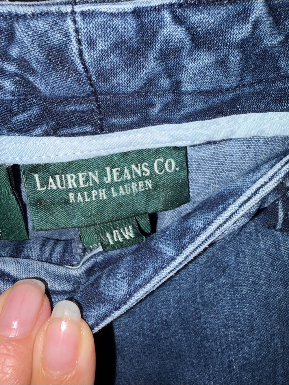 Lauren Ralph Lauren Blue Wide-Leg High-Rise Jeans - Picture 3 of 3
